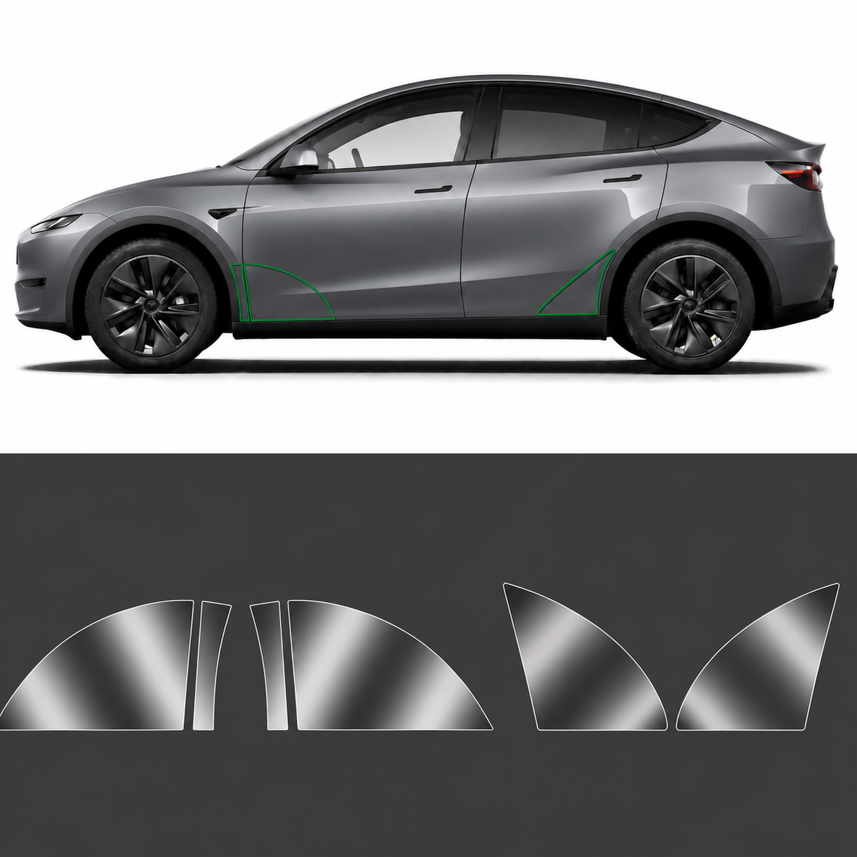 Schutzfolie für Tesla Model Y (Bildschirmrand)
