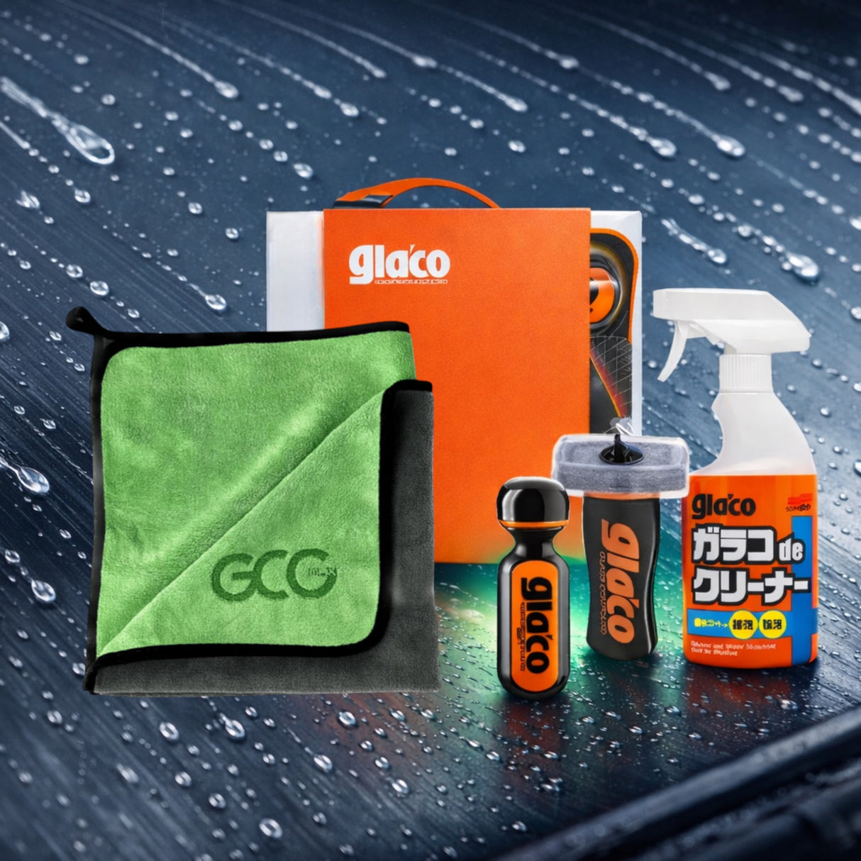 Soft99 Glaco Glasversiegelungs-Kit 3-in-1 + Mikrofasertuch