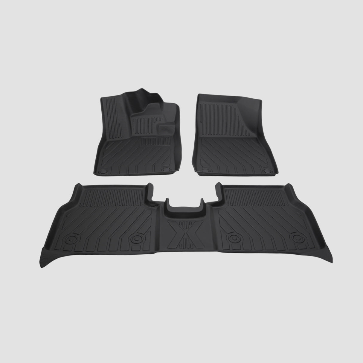 Allwetter-Fußmatten-Set aus schwarzem Gummi für VW ID.4