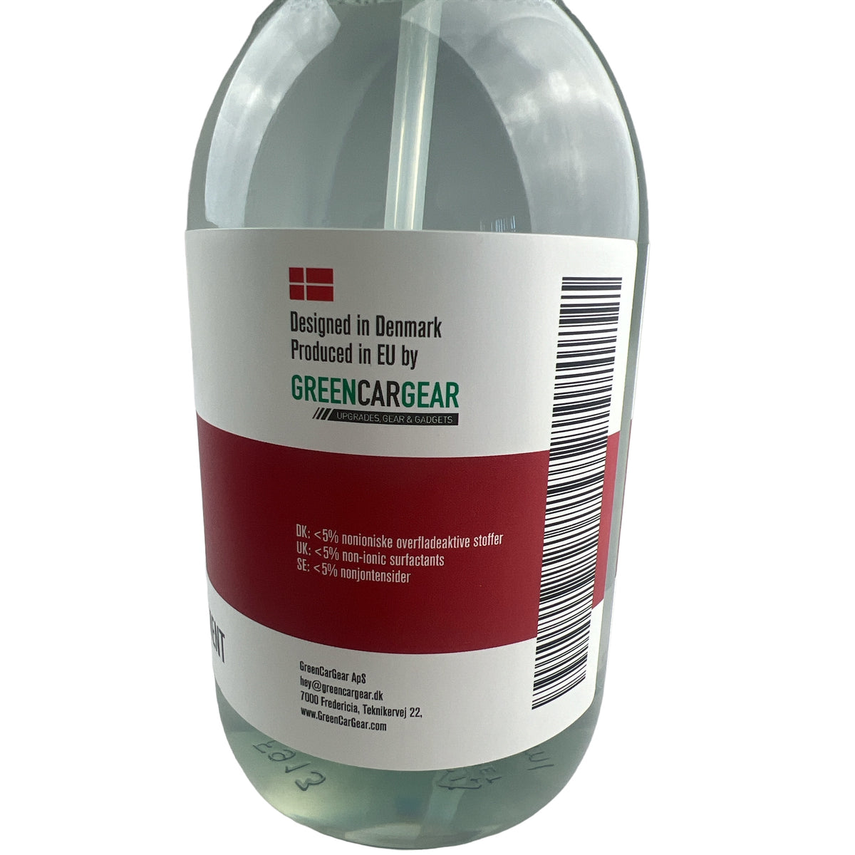 GCG MAX Leder- & Textilreiniger Flasche, entworfen in Dänemark