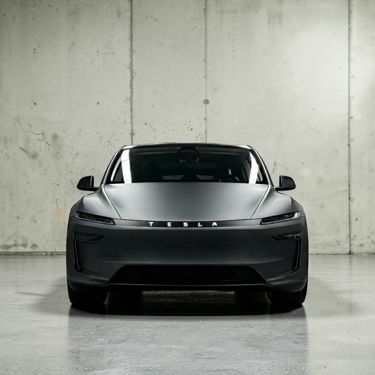 Folie für Lichtleiste - Tesla Model Y 2025 Juniper – Matt schwarz mit TESLA Schriftzug
