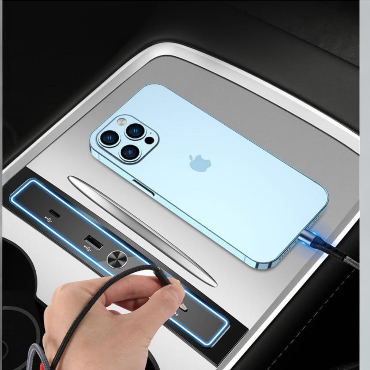 Mini USB-Hub – passend für Tesla Model 3/Y