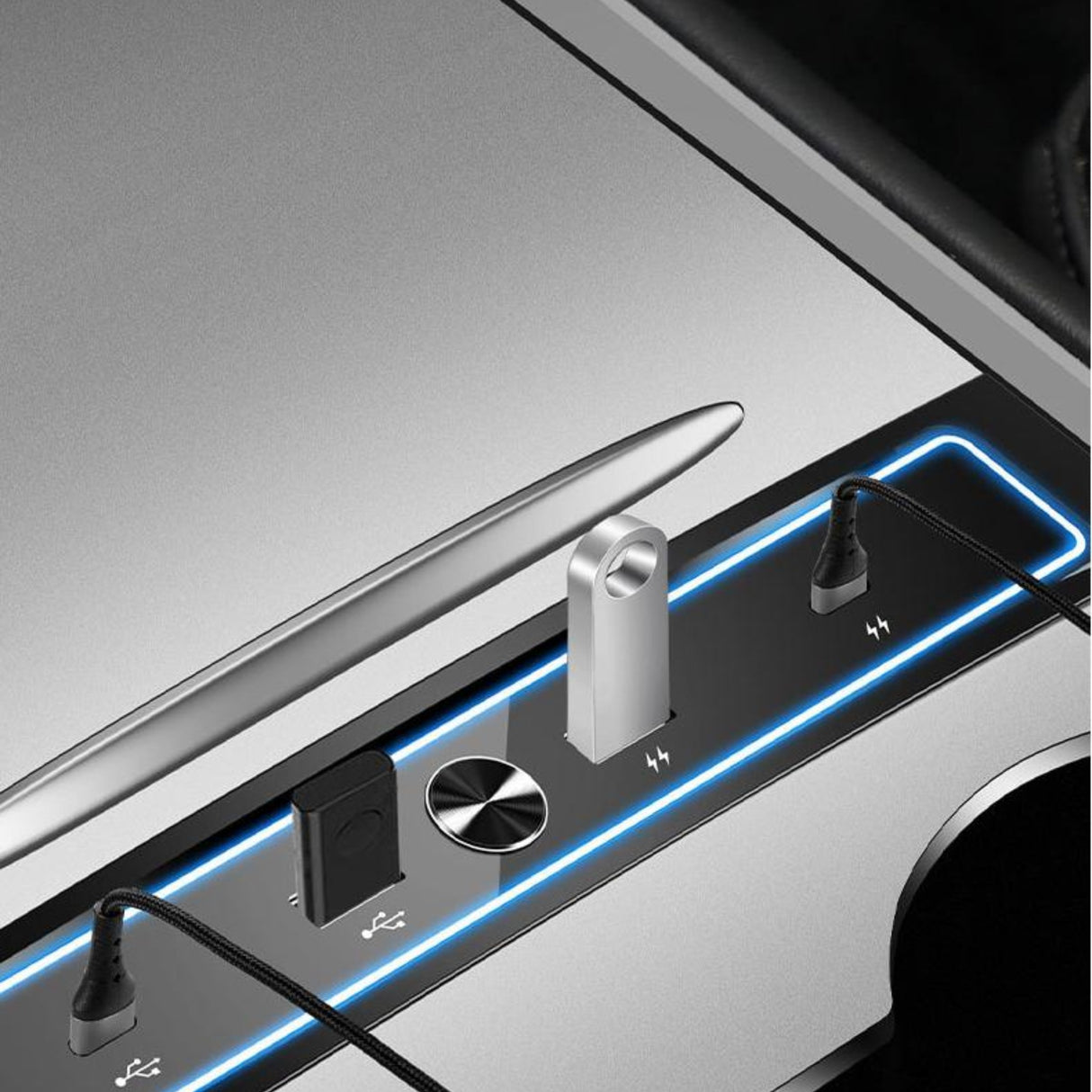 Mini USB-Hub – passend für Tesla Model 3/Y