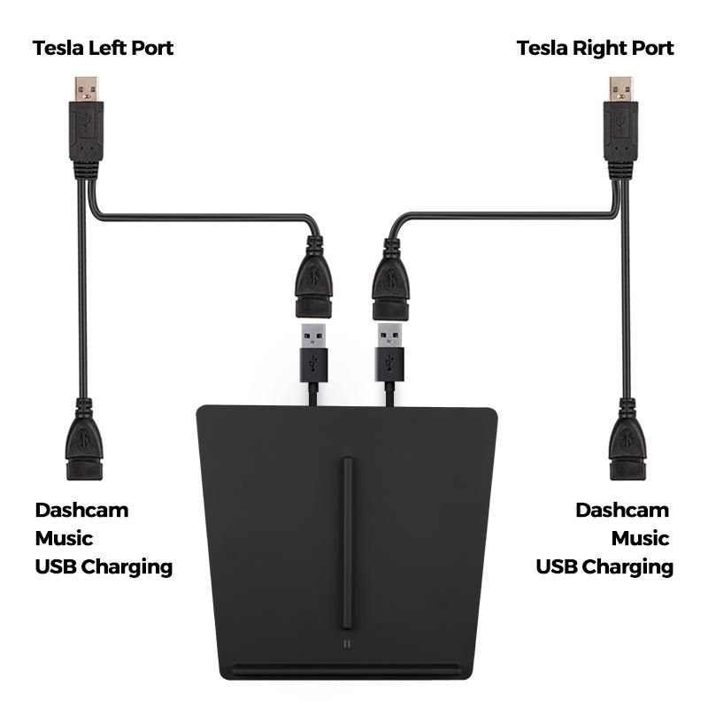Kabelloses Ladegerät, entworfen für Tesla Model 3 (2017-2020 vor Facelift)
