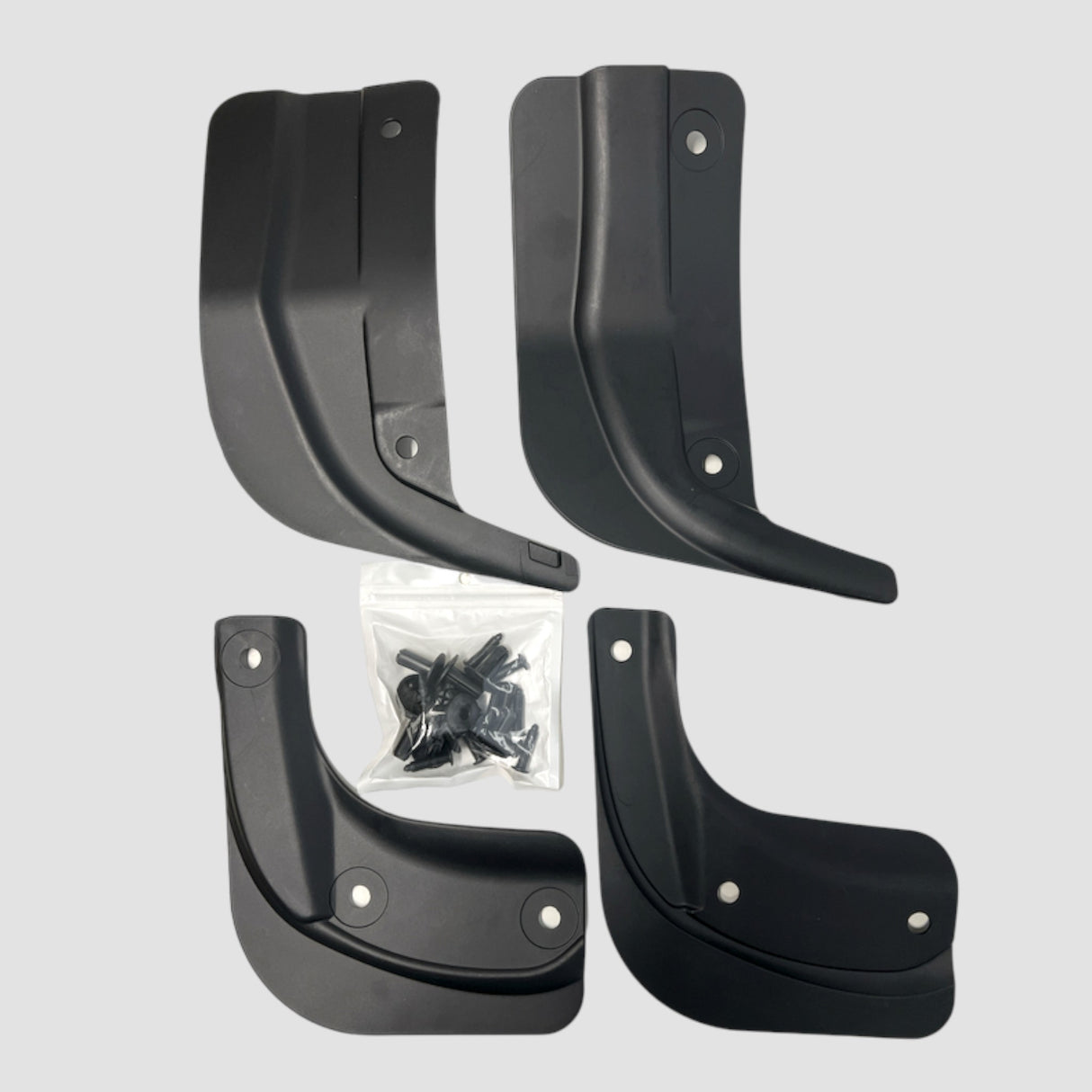 Schmutzfänger für Tesla Model 3 Highland. Ein komplettes Set mit 4 Stück. 2 für vorne und 2 für hinten. Einfache Montage.
