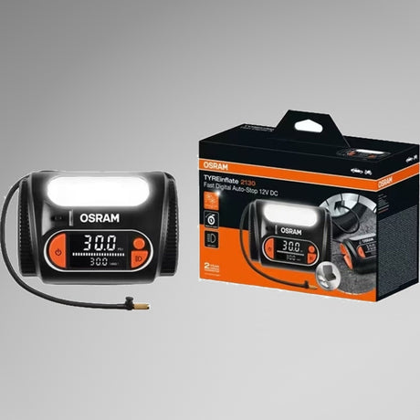 Osram TYREinflate 2130 kompressor sammen med original emballage