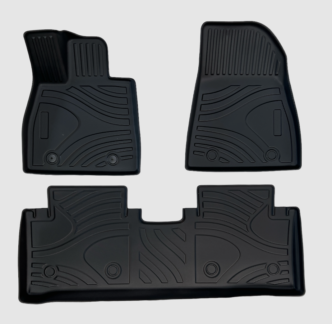 Mattenset für BYD Seal, 3D Allwetter aus schwarzem Gummi.