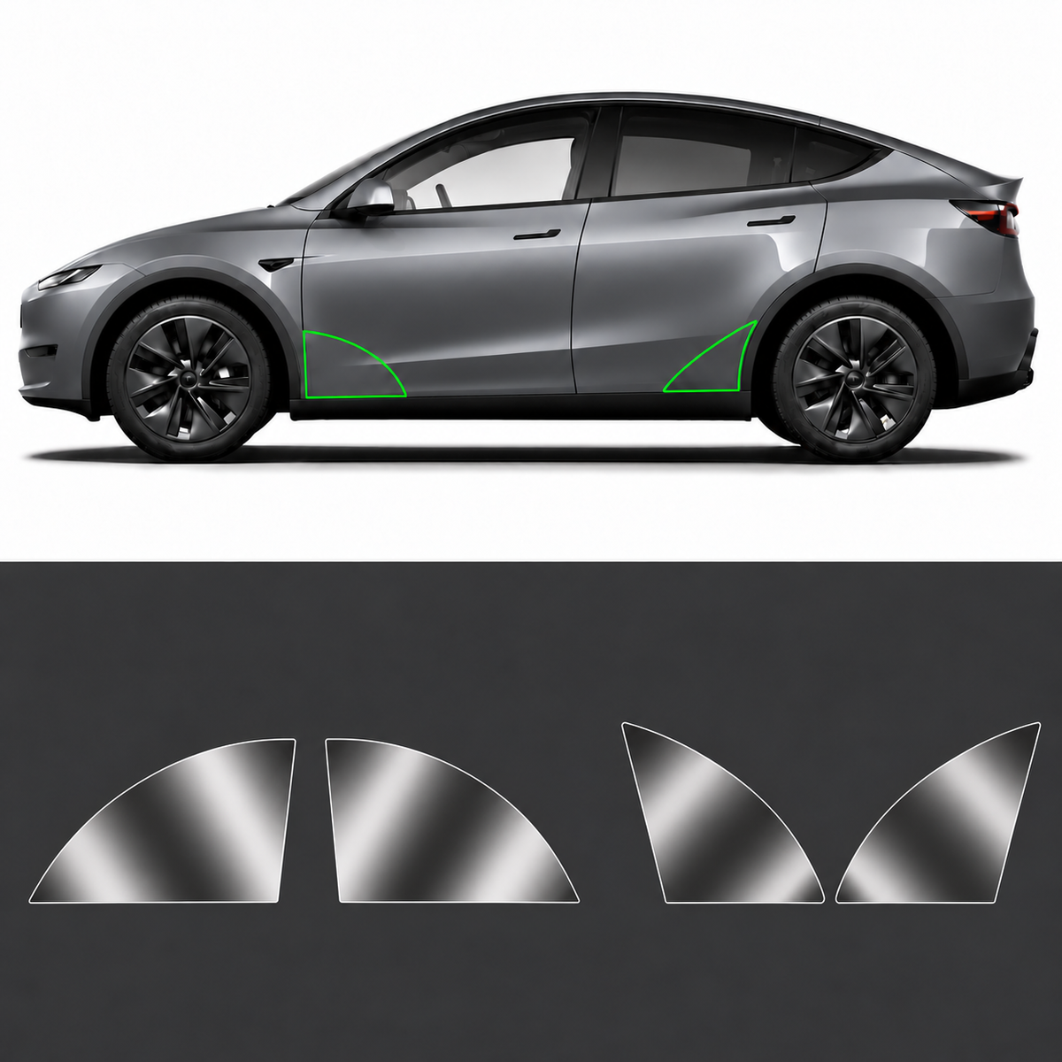 Schutzfolie für Displaykanten – Tesla Model Y Juniper (2025+)