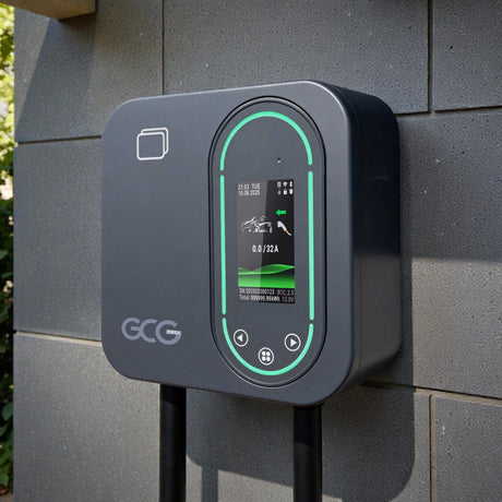 GCG MAX 11kW Ladestation, stilvoll an einer Wand montiert