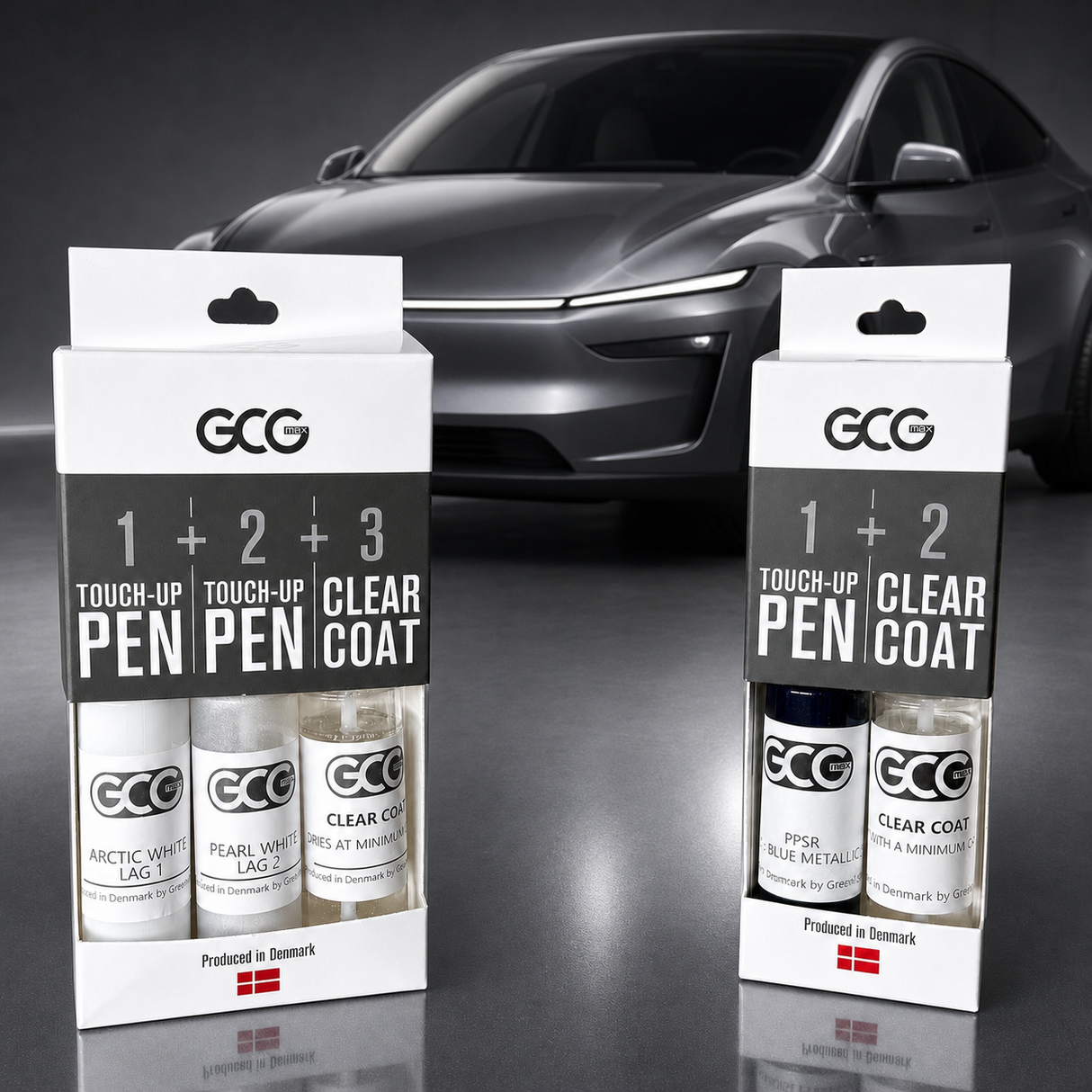 Lackstift + Klarlack. Tesla Originalfarbe