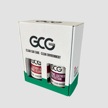 Sitzpflegeprodukte von GCG verpackt in GCG-Verpackung