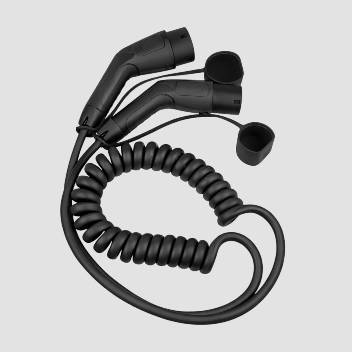 GCG MAX Spiralkabel zum Laden von Elektroautos Typ-2 16A 3-phasig - 5 Meter