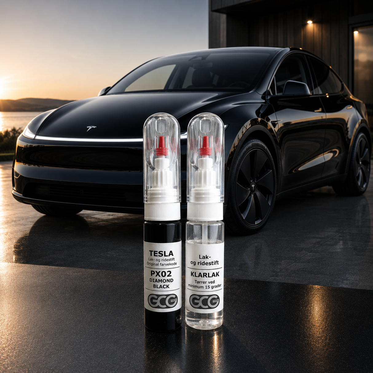 Lackstift + Klarlack. Tesla Originalfarbe
