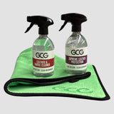 GreenCarGear Sitzpflege-Set mit Mikrofaser-Tuch