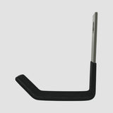 einfache Halterung für Ladekabel, Seitenansicht.