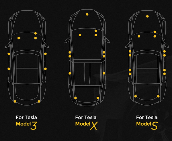 LED-Licht, passend für Tesla