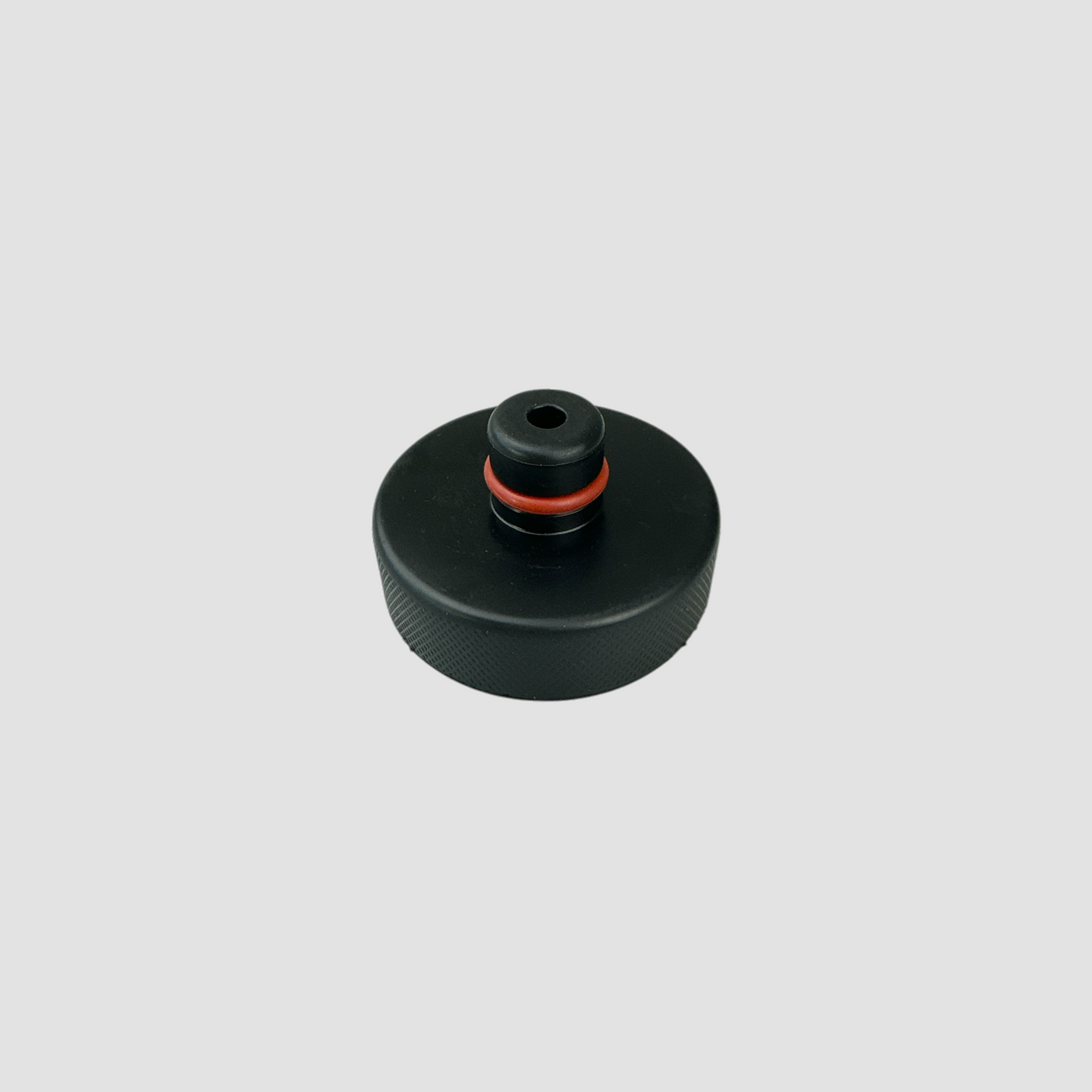 Hebeklotz aus schwarzem Gummi für Autos, mit rotem O-Ring-Detail