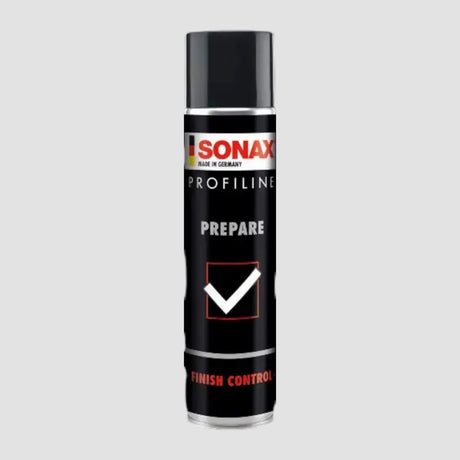 SONAX PROFILINE Prepare 400 ml Spraydose zur Oberflächenvorbereitung, dargestellt auf der Produktseite.