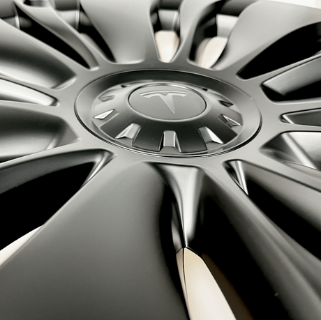 Vortex Radkappe für Tesla Model Y 19 Zoll, schwarze Ausführung