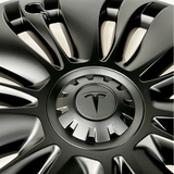 Vortex Radkappen für Tesla Model Y mit Mittelabdeckung und Tesla-Logo