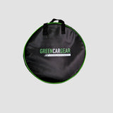 Aufbewahrungstasche für Ladekabel oder mobilen Ladegerät mit GreenCarGear-Logo.