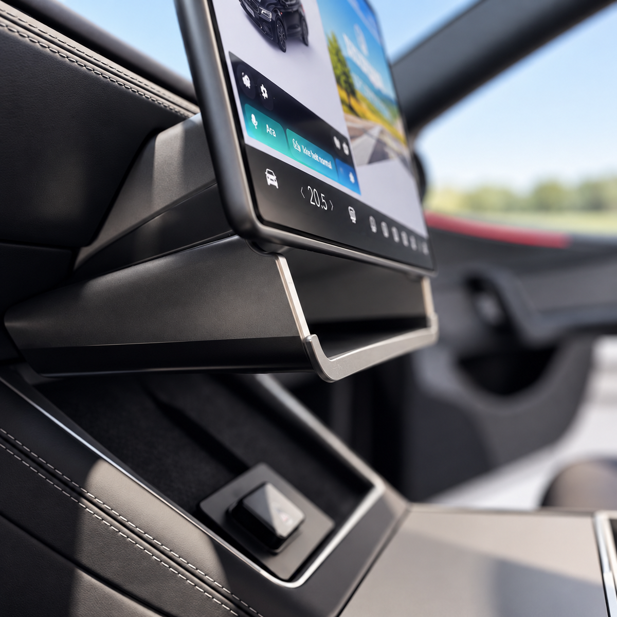 Aufbewahrungsbox unter dem Bildschirm – Tesla Model 3/Y