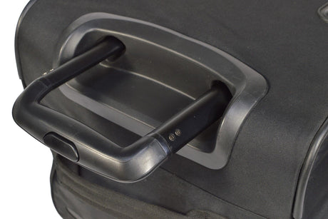 Ausziehbarer Teleskopgriff an Car-Bags-Trolleys für Tesla Model Y, mit Knopf und Gummireifen