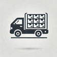 Ein Lastwagen, der das Symbol für die Frachtsbestellung zeigt