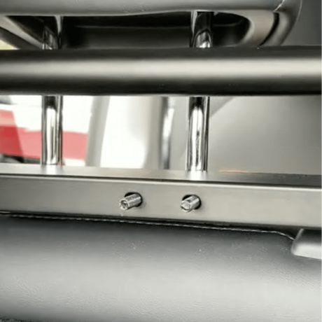 Detailliertes Bild von Hundegitter und Montage für Tesla Model Y