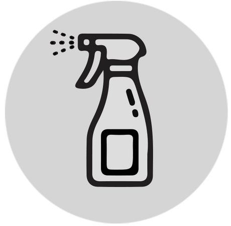 Ikon med sprayflaske til bilplejeprodukter hos GreenCarGear.