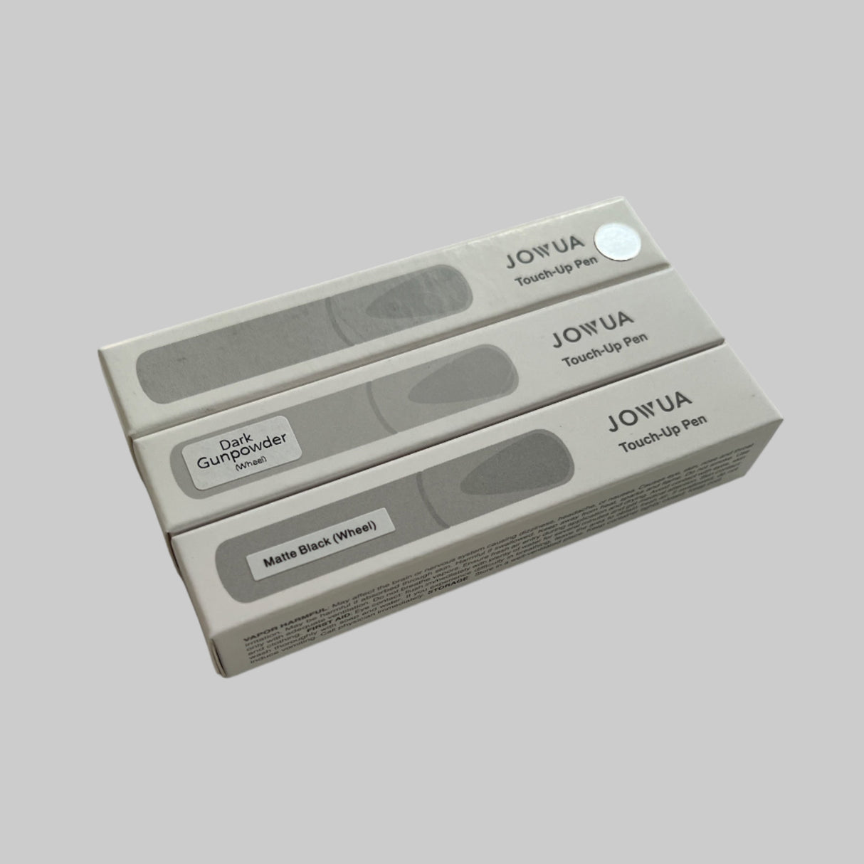 Jowua Touch-Up Pen Lackstift zur Reparatur von Lackschäden an Felgen in den Farben Dark Gunpowder und Matt Schwarz