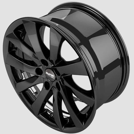 Platin P106 Felgen in glänzendem Schwarz von oben gesehen