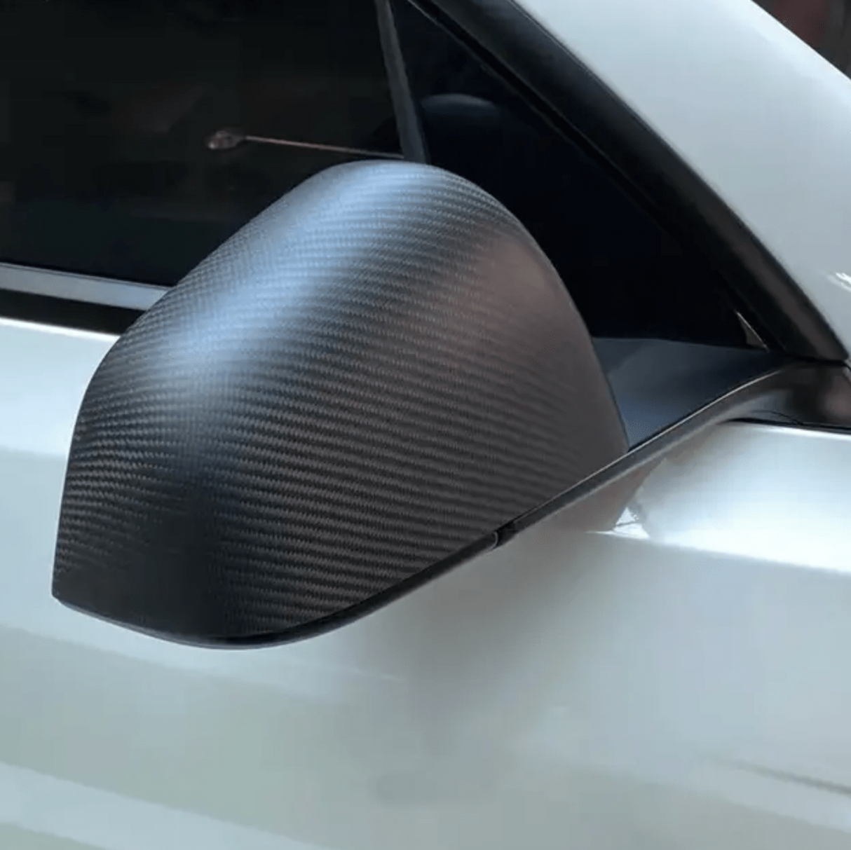 Abdeckung für Seitenspiegel aus echtem Carbonfaser für Tesla Model 3/Y