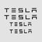 Tesla-Buchstaben, die anstelle des Logos am Auto verwendet werden können
