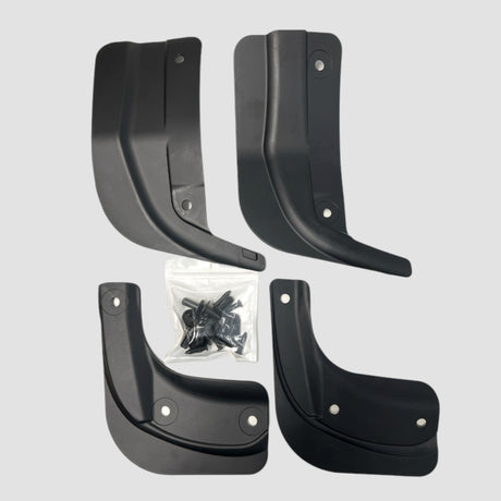 Schmutzfänger für Tesla Model 3 Highland. Ein komplettes Set mit 4 Stück. 2 für vorne und 2 für hinten. Einfache Montage.